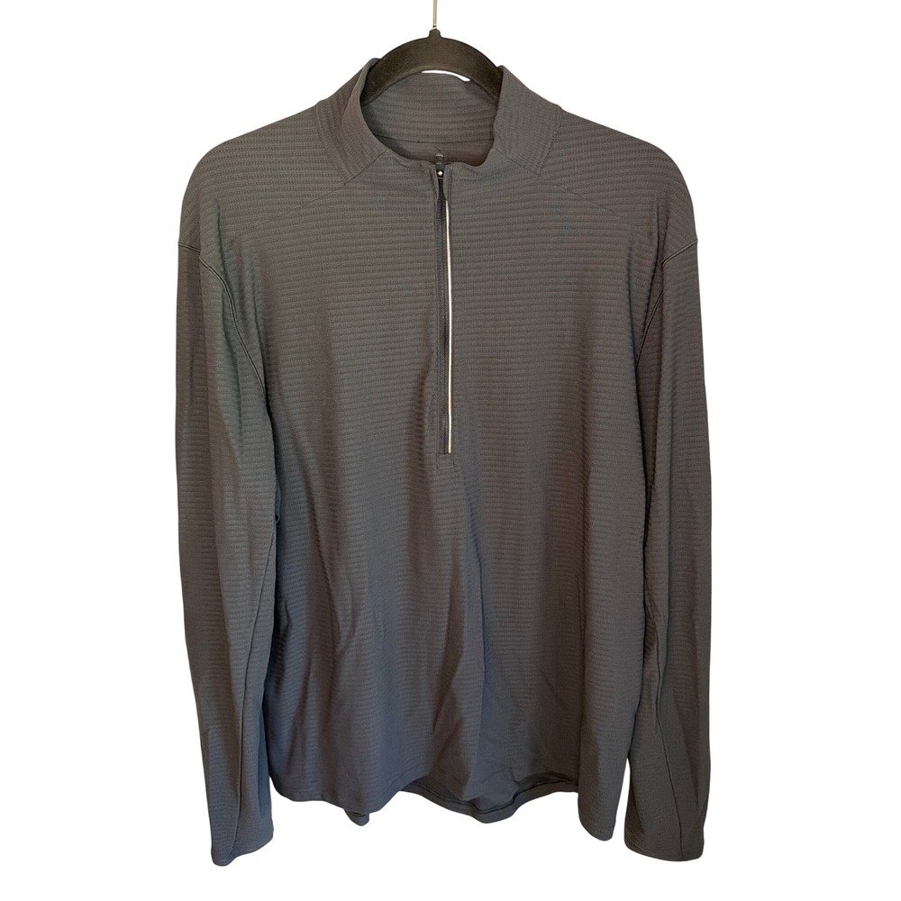 Lululemon Mens Metal Vent Tech Half Zip 2.0 Charcoal Grey Pullover Large